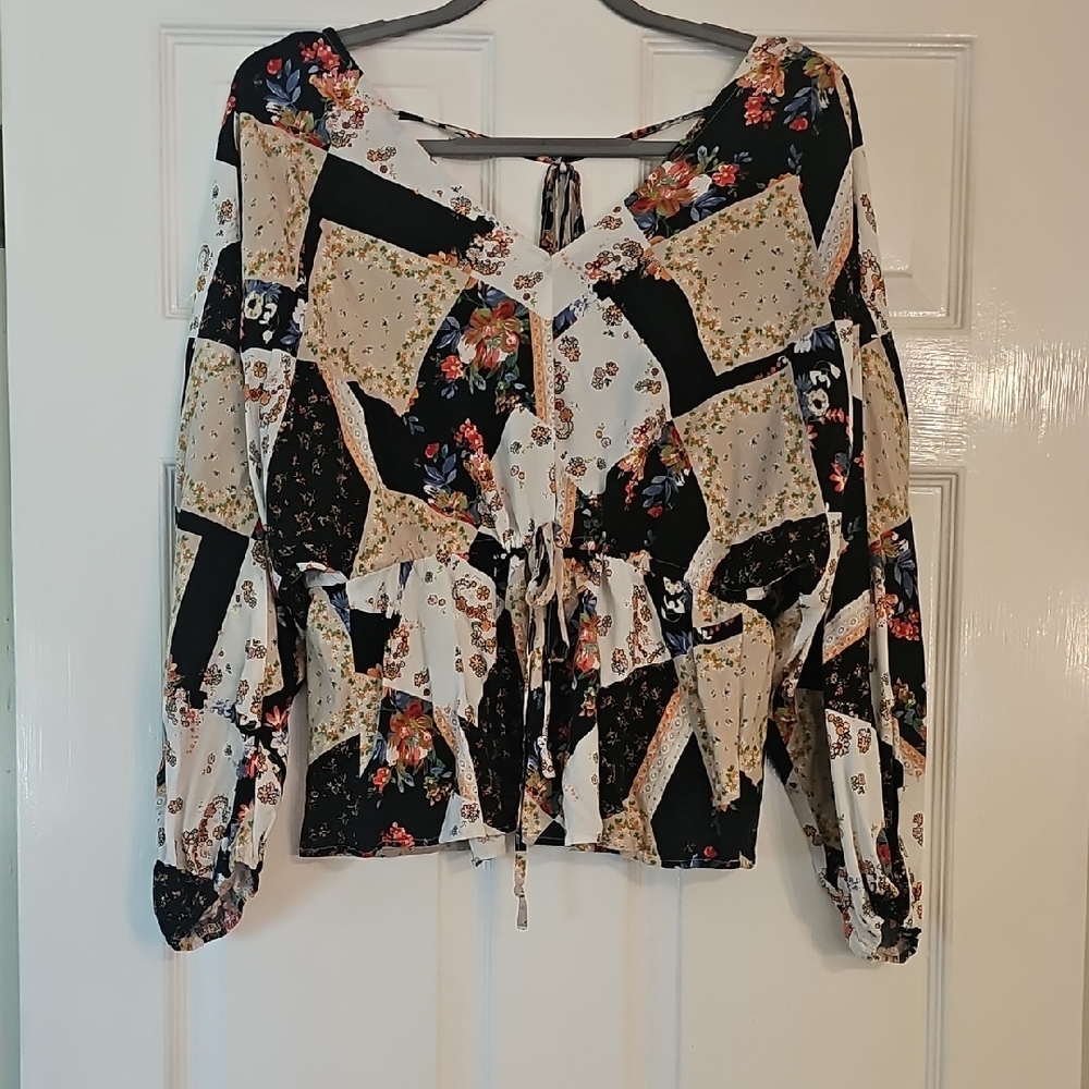 ANDREE BY UNIT Multicolor Patchwork Blouse
